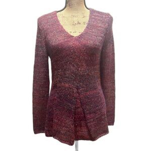 Coldwater Creek‎ Mohair Cotton Wool Sweater Burgundy Dark Fairycore Size Large